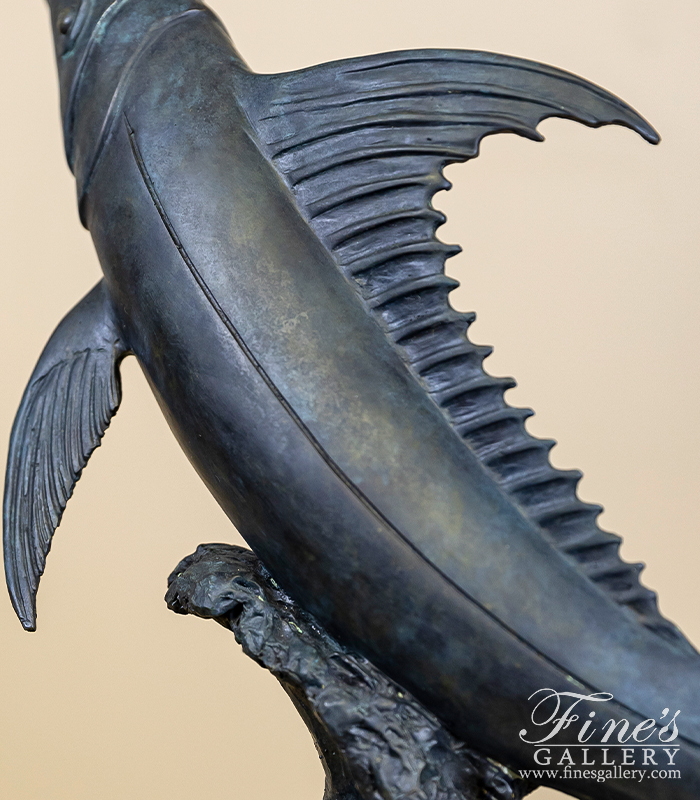 Bronze Statues  - 22 Inch Bronze Marlin Statue  - BS-817